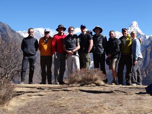 The JG team in front of Ama Dablam