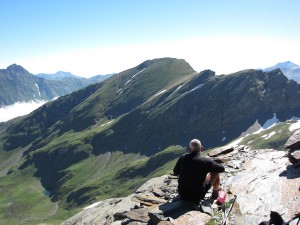 Klaas taking a break on the Hourquette de Héas