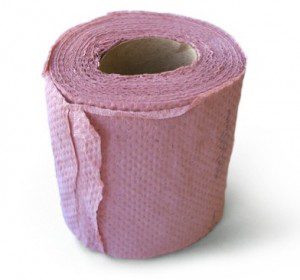 Pink toilet roll