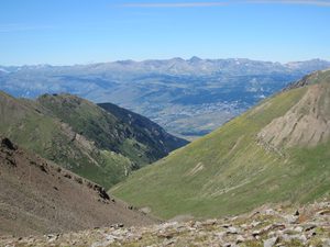 Looking back down the Vallée d'Eyne, with Pic Carlit in the centre of the skyline Looking back down the Vallée d'Eyne, with Pic Carlit in the centre of the skyline