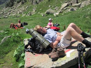 Lunch break near Refugi de Colomers Lunch break near Refugi de Colomers