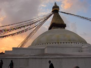 Sunset at Boudhanath Stupa Sunset at Boudhanath Stupa
